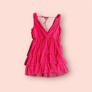Storia Fuchsia Mesh Dress